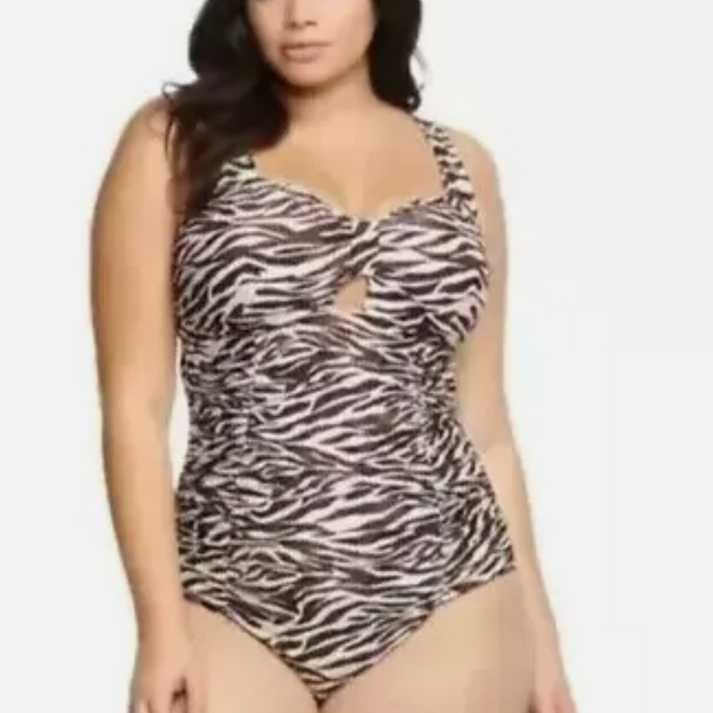 Torrid Zebra Print One-Piece Swimsuit